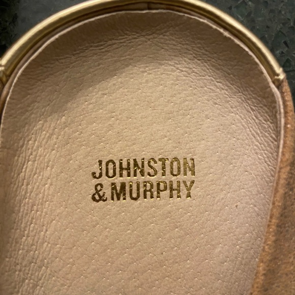 Johnston & Murphy Sz 8.5 Tan Woven Slip-On Loafers - Picture 2 of 7